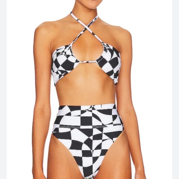 New! Beach Riot 70s Geometric Print Highway Bikini Bottom 24966 - Picture 1 of 10